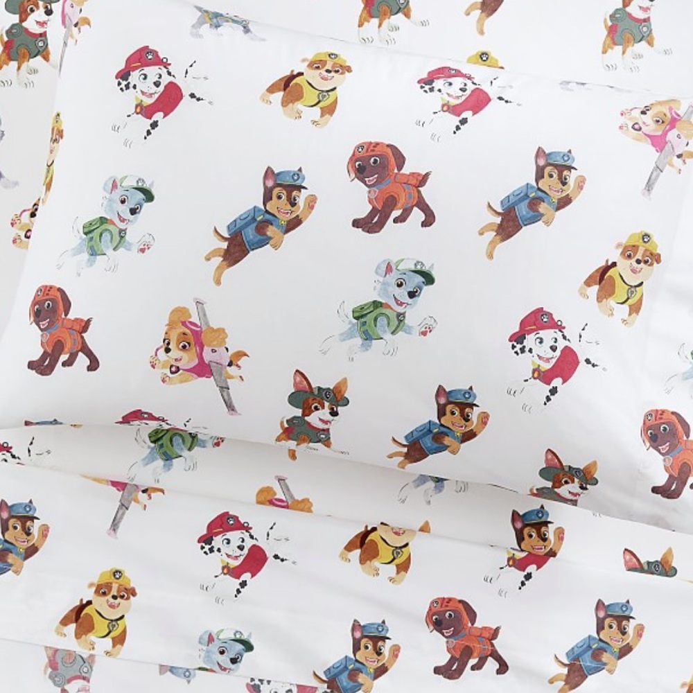 Toddler Size Pottery Barn Kids Paw Patrol Sheet Set